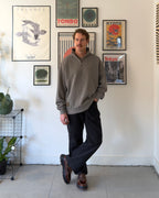 THE SLOW Relaxed Half-Zip – Mushroom