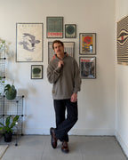 THE SLOW Relaxed Half-Zip – Mushroom