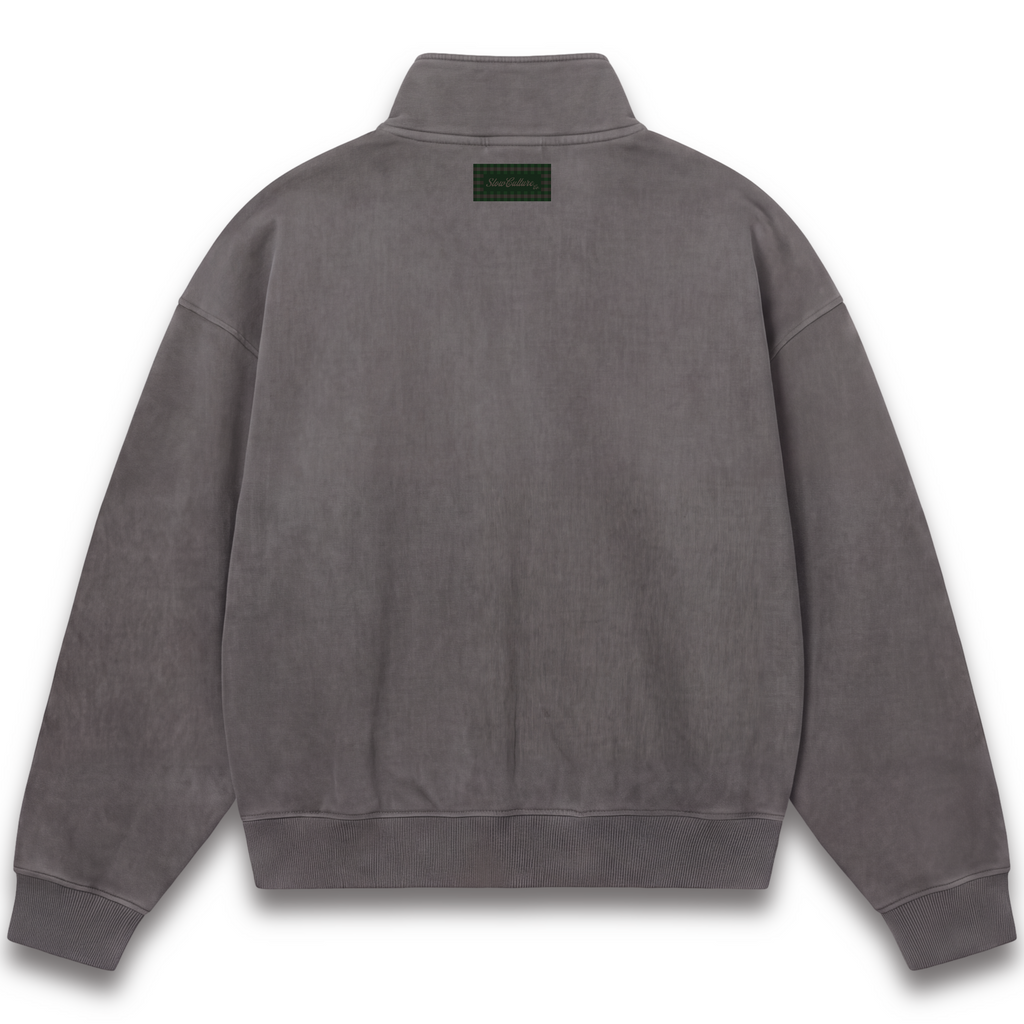 THE SLOW Relaxed Half-Zip – Mushroom