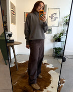THE SLOW Women's Relaxed Half-Zip - Mushroom