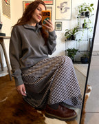 THE SLOW Women's Relaxed Half-Zip - Mushroom