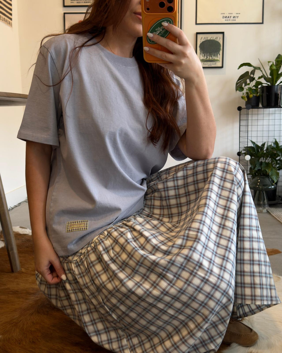 THE ESSENTIAL Women's Faded Tee - Sky