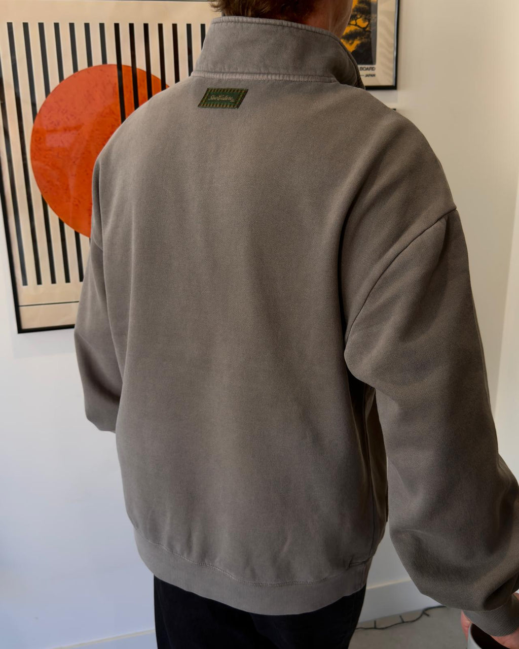 THE SLOW Relaxed Half-Zip – Mushroom
